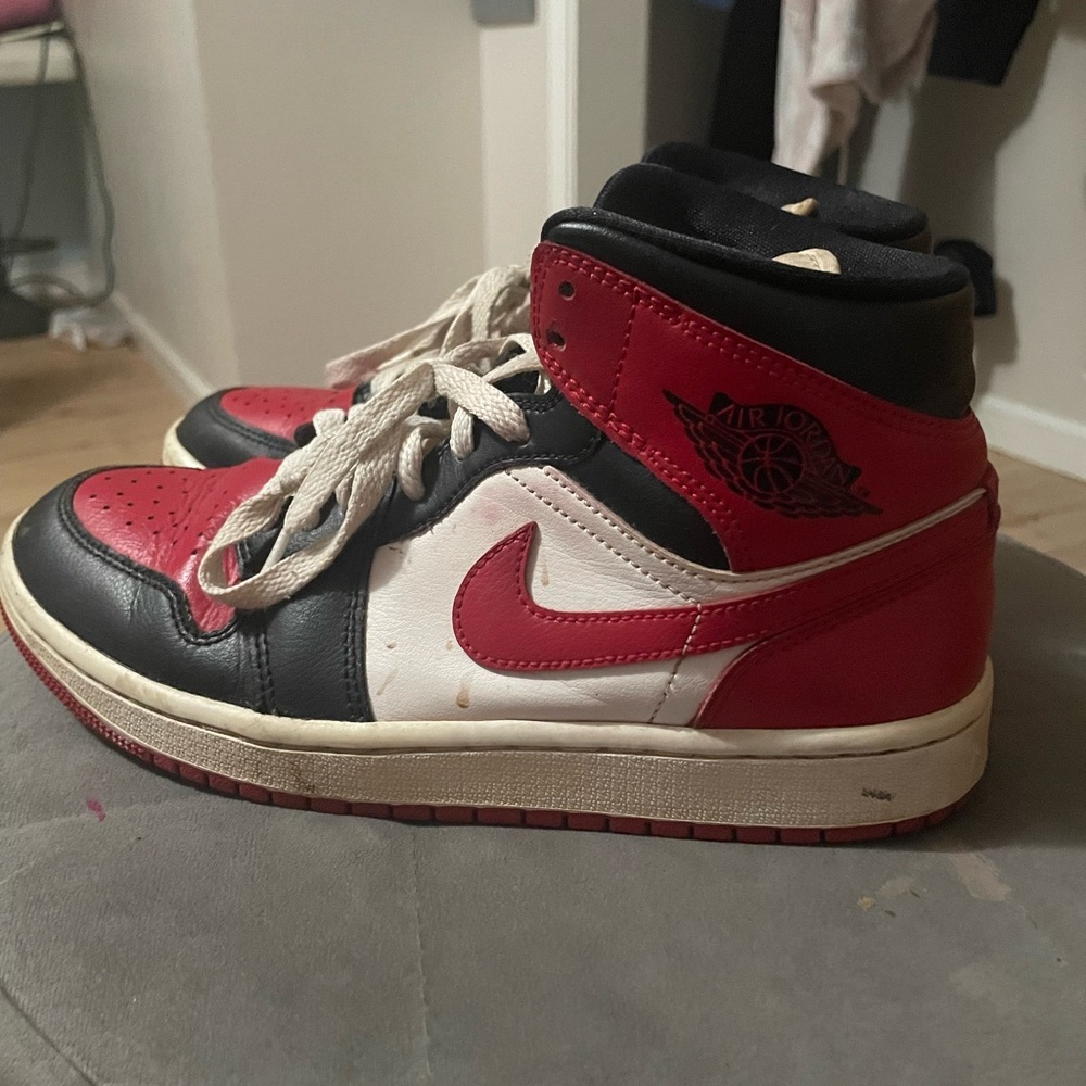 Nike Red and Black High-Top Sneakers